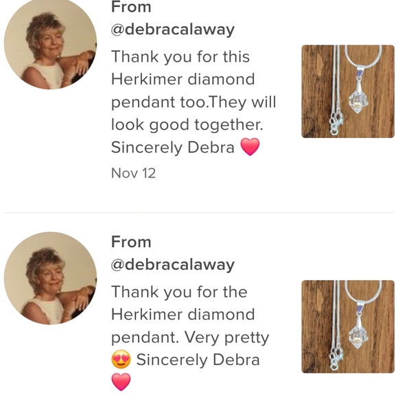 5ct Natural Raw Herkimer Diamond Pendant .925 Bezel & .925 (22") Necklace 1mm - Picture 10 of 11